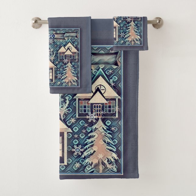 Christmas Bath Towel Set (Insitu)