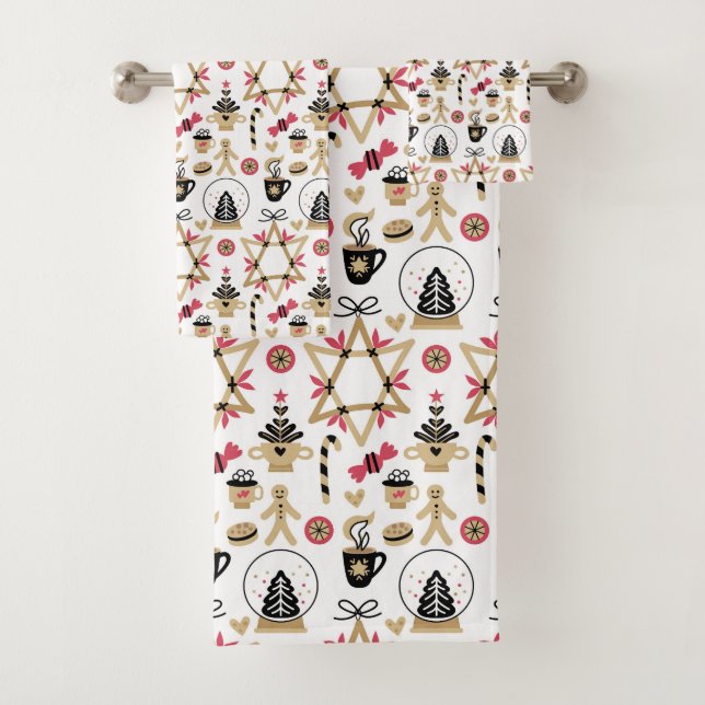 Christmas Bath Towel Set (Insitu)