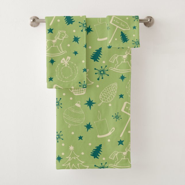 Christmas Bath Towel Set (Insitu)