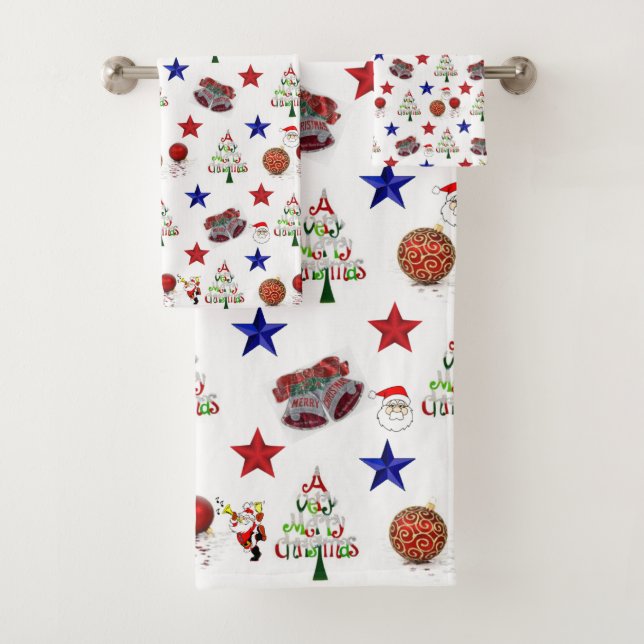 Christmas Bath Towel Sets (Insitu)