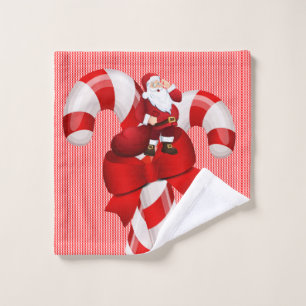 Christmas Bath Towel Sets, Candy Cane