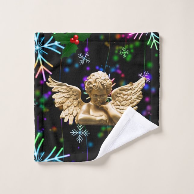 Christmas Bath Towel Sets, Christmas Angel (Wash Cloth)