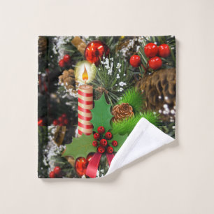 Christmas Bath Towel Sets, Christmas Candle