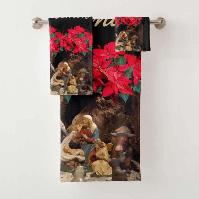 Christmas Bath Towel Sets, Jesus Christ (Insitu)