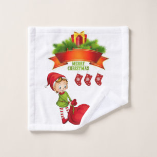 Christmas Bath Towel Sets, Merry Christmas