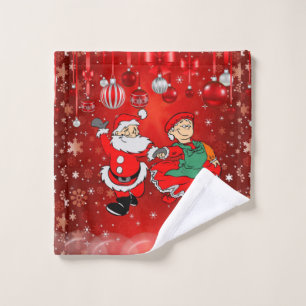 Christmas Bath Towel Sets, Santa