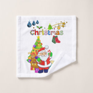 Christmas Bath Towel Sets, Santa
