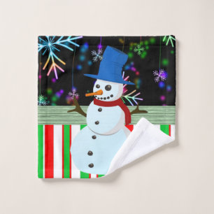 Christmas Bath Towel Sets, Snowman