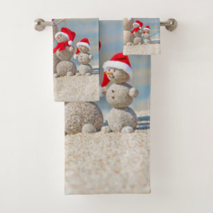 Christmas Bath Towel Sets, Snowman
