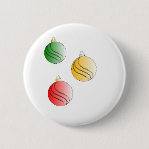 Christmas Baubals 6 Cm Round Badge