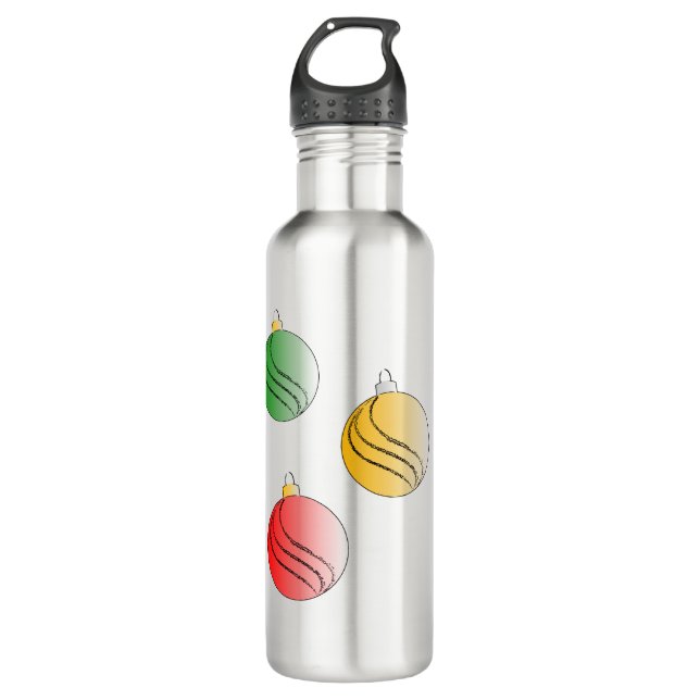 Christmas Baubals 710 Ml Water Bottle (Front)
