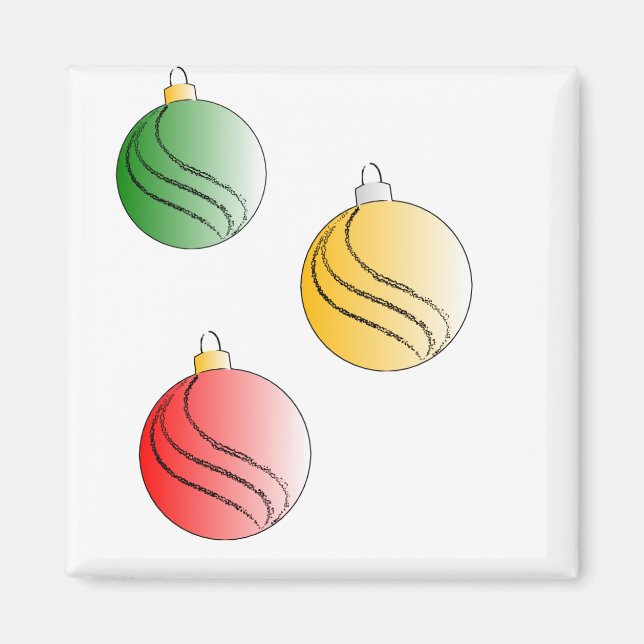 Christmas Baubals Magnet (Front)