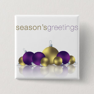 Christmas bauble 15 cm square badge