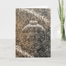 Christmas bauble card