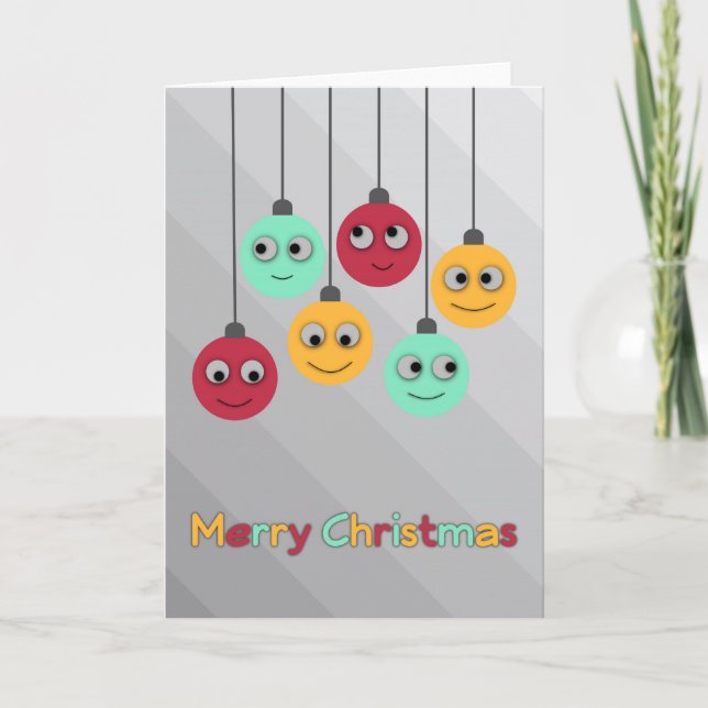 Christmas Bauble Fun Holiday Card (Front)