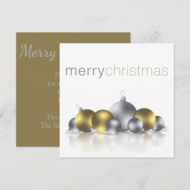 Christmas bauble invitation (Front/Back)
