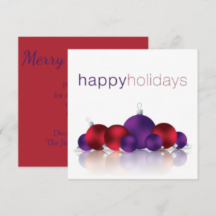 Christmas bauble invitation