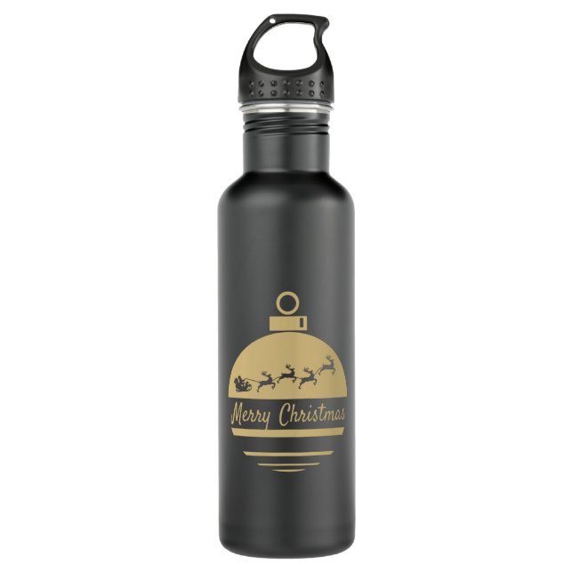 Christmas bauble Merry Christmas 710 Ml Water Bottle (Front)