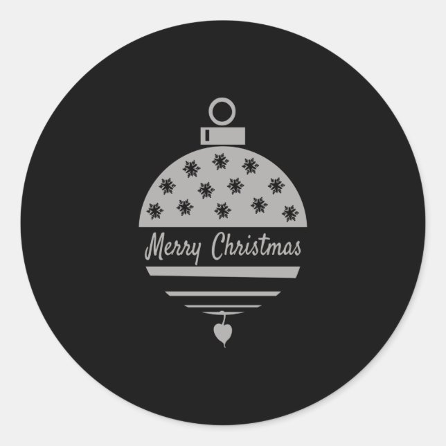 Christmas bauble Merry Christmas Classic Round Sticker (Front)