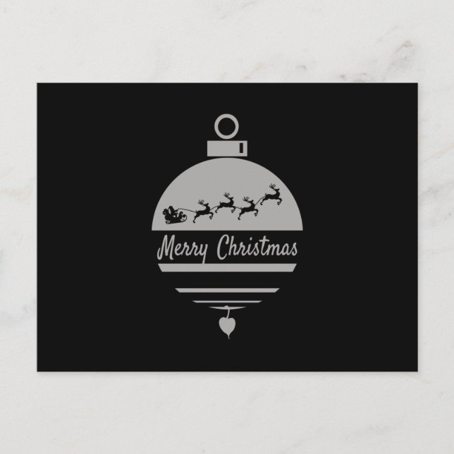 Christmas bauble Merry Christmas Postcard (Front)