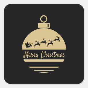 Christmas bauble Merry Christmas Square Sticker