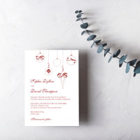 Christmas Bauble Ornaments Winter Red Wedding