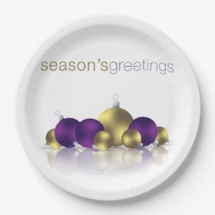 Christmas bauble paper plate
