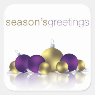Christmas bauble square sticker