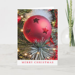 Christmas bauble up close Christmas card