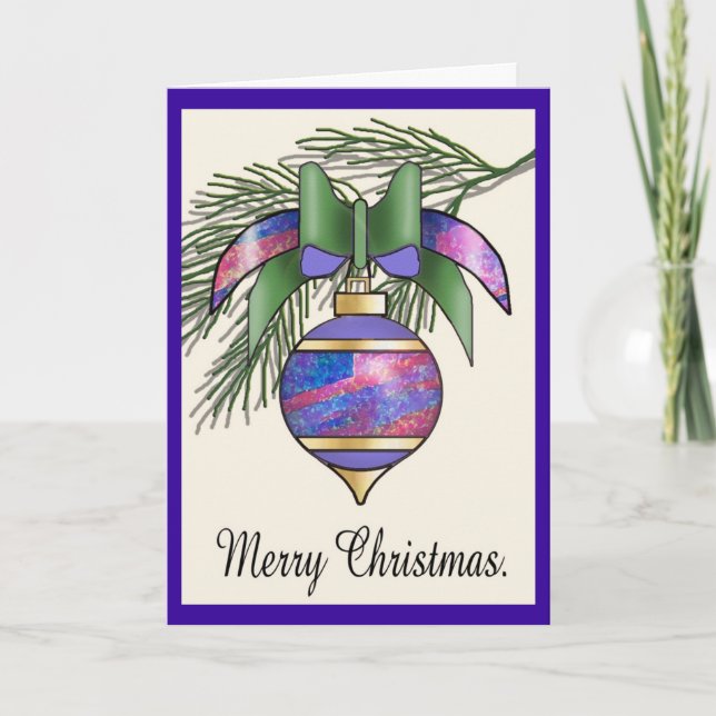 Christmas Baubles - 20 Holiday Card (Front)