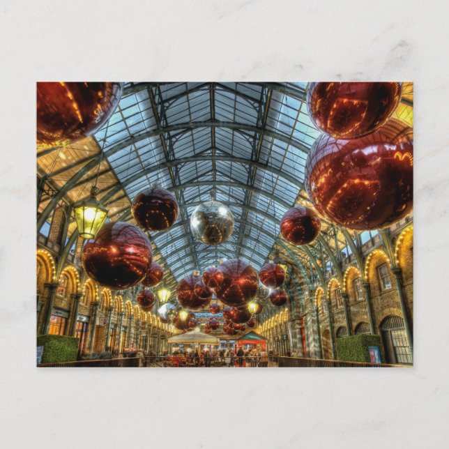 Christmas baubles at Covent Garden Markets, London Holiday Postcard (Front)
