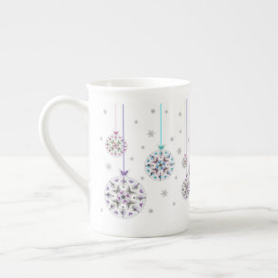 Christmas Baubles Bone China Mug