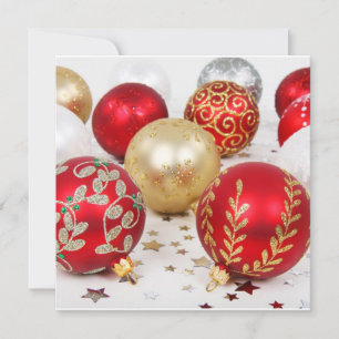 Christmas Baubles Christmas Card