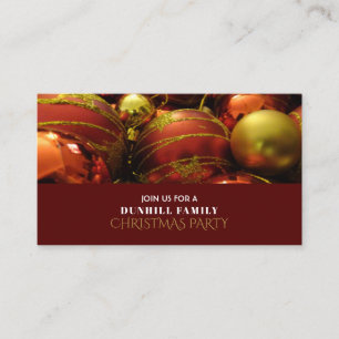 Christmas baubles, Festive Invitation