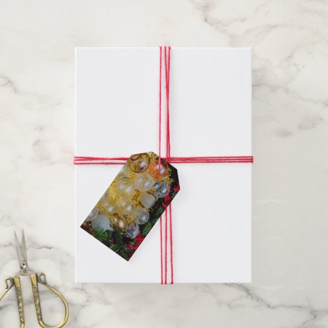 Christmas baubles gift tags (With Twine)