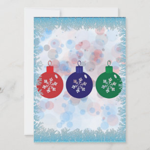 Christmas Baubles Holiday Card