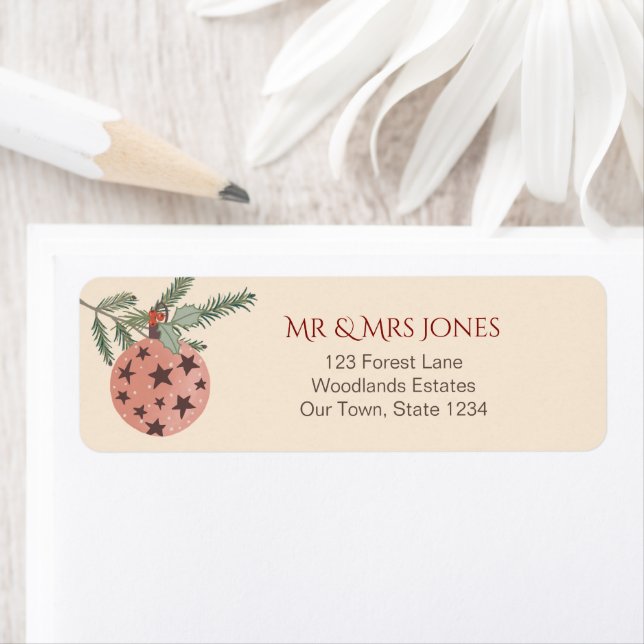 Christmas baubles pines retro (Insitu)