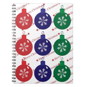 Christmas Baubles Spiral Notebook