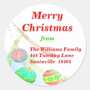 Christmas Baubles Sticker - Large