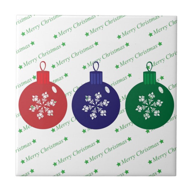 Christmas Baubles Tile (Front)