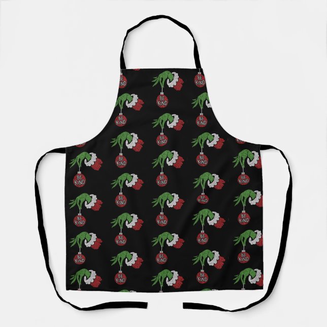 Christmas Be Kind Jingle Ball Rhinestone Bling Apron (Front)