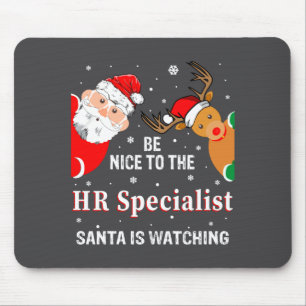 Christmas Be Nice To The Hr Specialist Santa Long Mouse Pad