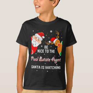 Christmas Be Nice To The Real Estate Agent Santa T-Shirt