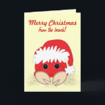Christmas Beach Crab Customisable Christmas Card<br><div class="desc">Whimsical and Fun Christmas at the beach Crab card! Personalise the text!</div>
