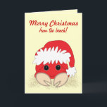Christmas Beach Crab Customisable Christmas Card<br><div class="desc">Whimsical and Fun Christmas at the beach Crab card! Personalise the text!</div>