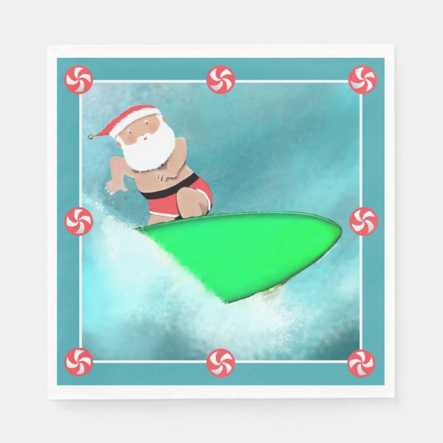 Christmas Beach Party Napkin (Front)