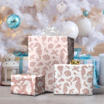 Christmas Beach Rose Gold Glitter Seahorse Pink Wrapping Paper Sheet<br><div class="desc">This beachy coastal Christmas wrapping paper set features an ocean inspired pattern of seahorses, seashells, and holly sprigs, with 3 different variations: rose gold glitter pattern on pink background; rose gold glitter pattern on white background; and white pattern on rose gold glitter background. If you would like this design on...</div>
