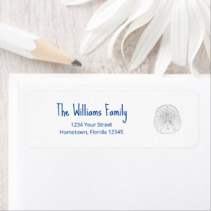 Christmas Beach Sand Dollar Return Address
