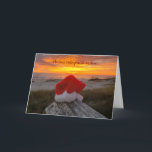 Christmas beach scene Greeting Card<br><div class="desc">if you are a beach lover like me,  this beautiful sunrise scene from Amelia Island,  FL is the perfect holiday greeting card to send to your friends and family.  The Santa hat in the photo captures the feeling of Christmas!</div>