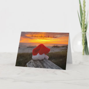 Christmas beach scene Greeting Card